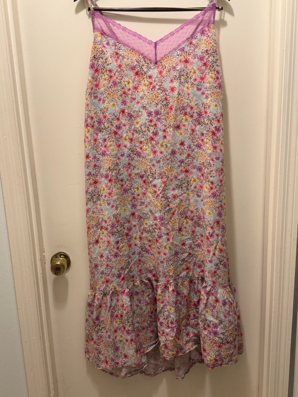 Cacique Floral Lace-Trim Sleep Dress